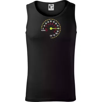 Tachometr cítí se - 80 let - Tílko pánské Core - XL ( Černá )