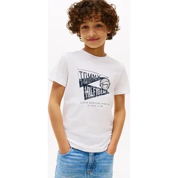 Dětské bavlněné tričko Tommy Hilfiger KB0KB09719.86.122.9BYA bílá 00X, vel. 116