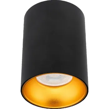 Bodové svítidlo Masterled Hliníkové halogenové svítidlo SPOT TUBA pro povrchovou montáž LED GU10 Černá a zlatá barva