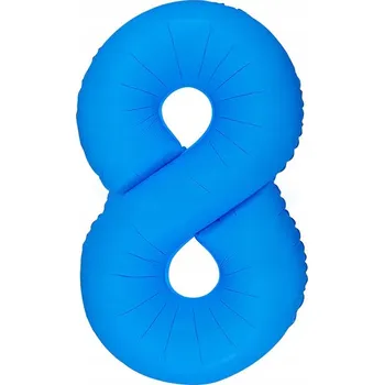 Balónek Fóliový Balónek Číslice "8" Modrý Neon (100 cm)