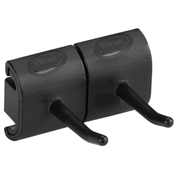 Věšák Vikan Háček dvojitý k nástěnnému držáku, 82mm, černý 10149