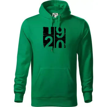 Pánská mikina Tachometr 20 - Mikina pánská Cape s kapucí - 5XL ( Středně zelená )