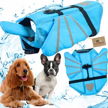 Obleček pro psa KAPOK pro psa plovací vesta do vody SE KŘÍDLY vel. S