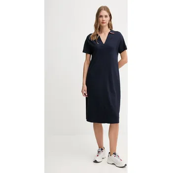 Dámské šaty Šaty Tommy Hilfiger tmavomodrá barva, mini, WW0WW46464 59X, vel. M