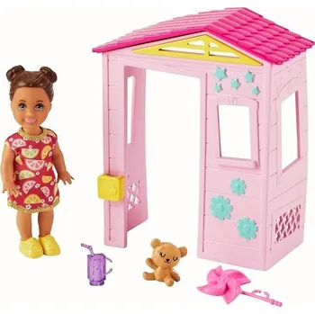 Panenka Barbie Příběh z deníku chůvy varianta GRP15 růžový dům