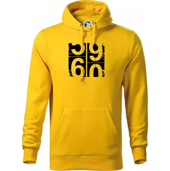 Pánská mikina Tachometr 60 - Mikina pánská Cape s kapucí - L ( Žlutá )