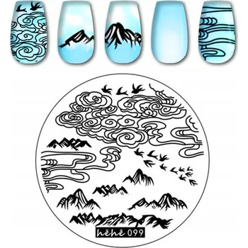 Přípravek na nehty Šablona Destička na nehty pro zdobení nehtů hehe - 099