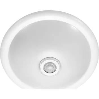 ORNO LED stropní svítidlo 2x E27 s pohybovým a soumrakovým senzorem bílé kulaté 30 cm