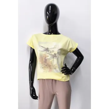 Dámská halenka OFF PINK halenka Femi - bílá, 36 (Dámské tričko s krátkým rukávem a potiskem)