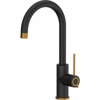 Vodovodní baterie Stojánková kuchyňská baterie Quadron Jodie černá