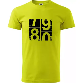 Tachometr 80 - Klasické pánské triko vyšší gramáže - S ( Limetková )