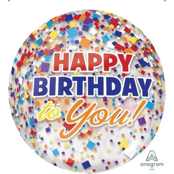 Balónek Koule - Konfety HB 38cmx40cm - fóliový balónek