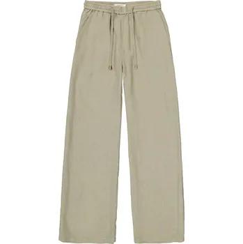 Dámské kalhoty GARCIA DÁMSKÉ ŠIROKÉ LNĚNÉ KALHOTY - OLIVA