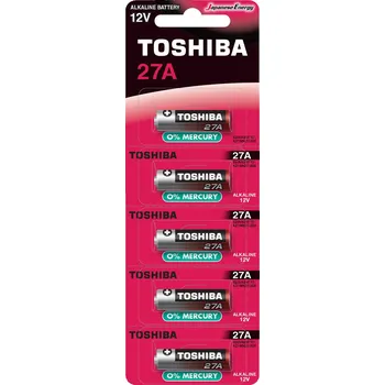 Elektronika Baterie Alkaliczne Specjalistyczne TOSHIBA 27A 12V MN27 L828 balení 5ks