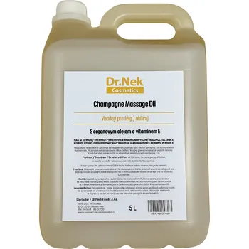 Masážní přípravek Dr.Nek Cosmetics masážní olej champagne 5l s arganovým olejem a vitamínem E