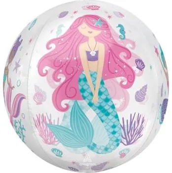 Balónek Koule - mořská víla 38x40cm - fóliový balónek