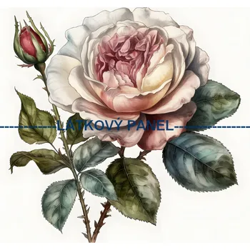 Látkový panel - Růže - KYT-54 Velikost: 30x30cm, Materiál: Úplet