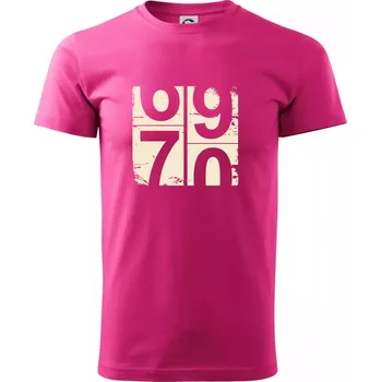 Pánská móda Tachometr 70 - Klasické pánské triko vyšší gramáže - S ( Purpurová )