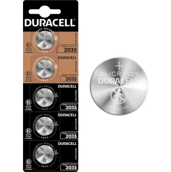 Baterie litowe pastylkowe specjalistyczne DURACELL DL2025 CR2025 3V balení 5 sztuk