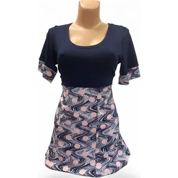 Dámská tunika Kombinovaná tunika EVA, Barva Modrá, Velikost XXL 48, Materiál 96% Viskoza 4% Lycra