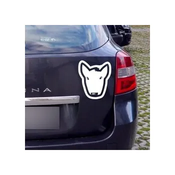 Samolepicí dekorace na vozidlo Samolepka na auto Pes Bull Terrier Psiakrew 15 cm