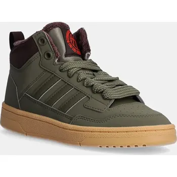 Pánské tenisky Dětské sneakers boty adidas RAPID COURT MID WINTERIZED JR2813 zelená 78X, EUR 39 1/3