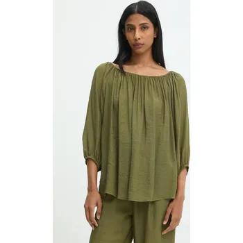 Dámská halenka Halenka Answear.LAB dámská, zelená barva, hladká 63738.flk 87X, vel. L