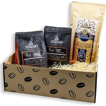 Kafista Coffee Box 3 Dárkový balíček s kávou, zrnková káva pražená v Itálii