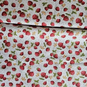 Jahody bavlna cena za 1 metr Český výrobce