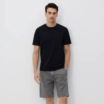 Pánské kalhoty Reserved - Džínové šortky straight - světle šedá - 6827H-09J - 6827H-09J-30