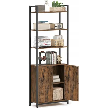 Knihovna Regál Songmics 60 cm x 159,5 cm x 24 cm, rustikální dub