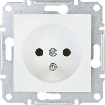 Elektrická zásuvka NNLED ASFORA Zásuvka jednoduchá z/u bez rámečku bílá EPH2800721