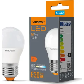 Žárovka LED žárovka LED E27 G45 Koule 7W = 50W 630lm 3000K Teplá 240° Videx