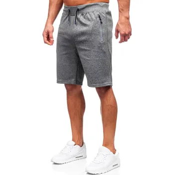 Oblečení a móda Grafitové pánské teplákové kraťasy Bolf 8K298 - 2XL