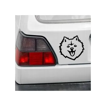 Samolepicí dekorace na vozidlo Samolepka na auto Pes Špic Psiakrew na světlou karoserii 15 cm