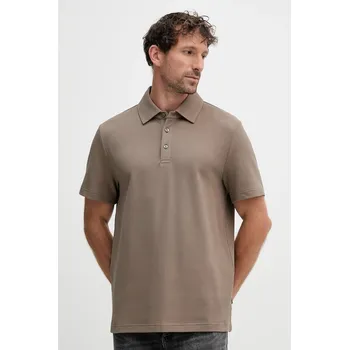 Pánské tričko Polo tričko Michael Kors CT552LFHSA hnědá 98X, vel. S