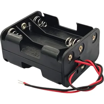 Držák baterie Bateriový box pro 6 kusů AA baterií, 9V