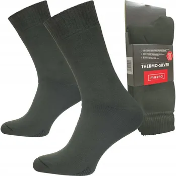 Pánské ponožky Termo Ponožky Milena Silver zelené, velikost 38-40