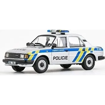 autíčko ABREX ŠKODA 120L 1984 Policie stříbrná / modrá 143712