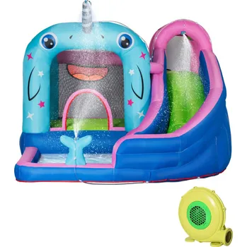 Skákací hrad Skákací hrad se skluzavkou, 330x280x200 cm | vícebarevný