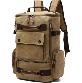 Městský batoh Canvasio plátěný canvas retro batoh Parera Camel 25L