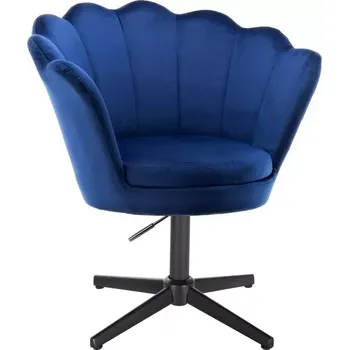 LuxuryForm DESIGN Křeslo FREY VELUR na černém kříži - modré