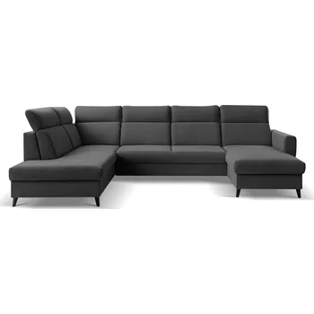 Sedací souprava Rozkládací rohová sedačka TORRINO U tmavě šedá