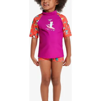 Chlapecké plavky SPEEDO Girls Digital Short Sleeve Rash Top Set 2YRS 536335