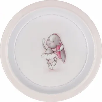 Dětsný nábytek Dětský mělký talíř - Balerína - Růžová