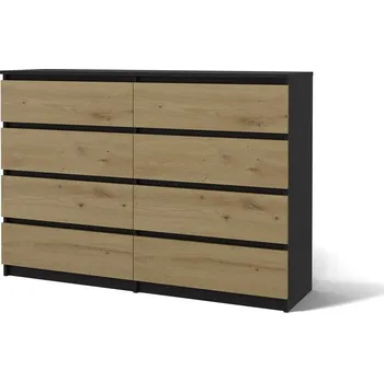 Komoda FALCO Komoda Malvína M8 120 antracit/dub artisan