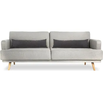 Pohovka Rozkládací trojmístná pohovka Jack šedá Atmosphera do obýváku skandinávská s funkcí spaní