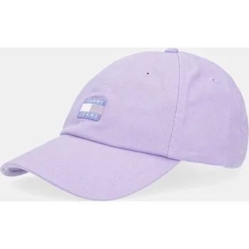 Čepice Bavlněná baseballová čepice Tommy Jeans AW0AW17580 fialová 04X, vel. ONE SIZE