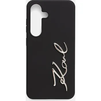 Pouzdro na mobilní telefon Obal na telefon Karl Lagerfeld Samsung Galaxy S25 černá barva, KLHCS25SSCMSMVK 99X, vel. ONE SIZE