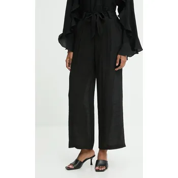 Dámské kalhoty Kalhoty Answear.LAB dámské, černá barva, široké, high waist 63655.flk 99X, vel. S